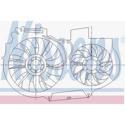 Audi Auxiliary Cooling Fan Assembly 8E0959455N - Nissens 85247